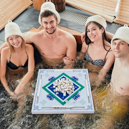 19x19 Inches Mahjong Floating Game Table for Pool Adults Pool Games Tray for Mah Jong Card Games Dominoes Poker Floater Tables for Indoor Outdoor Swimming Pool Hot Tub Lake(Blue Green) - style: Blue Green