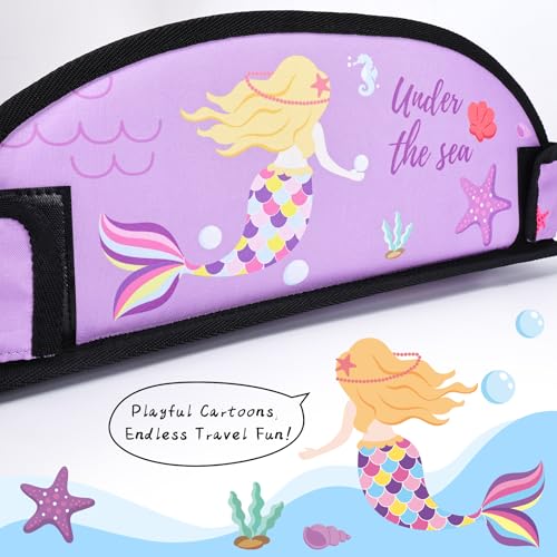 3PCS Kids Travel Tray for Airplane - Toddler Car Seat Table Tray, Road Trip Essentials for Boys & Girls, Carseat Lap Desk for Kids Road Trip Activities (Pink/Green-/Purple) - color: Pink/Green-/Purple--3PCS