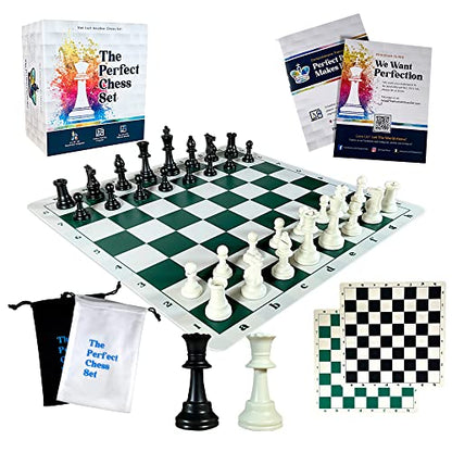MegaChess Staunton Triple Weighted Chess Set - 3.8" King, 2 Boards, 34 Pieces, Over 2 lbs, Ages 8+ - size: Classic Heavyweight Edition