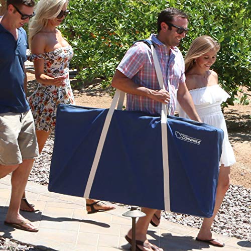 GoSports 4 x 2 ft Canvas Cornhole Carrying Case - Choose Navy Blue, Gray, or Natural - PRO Grade - style: Navy Blue
