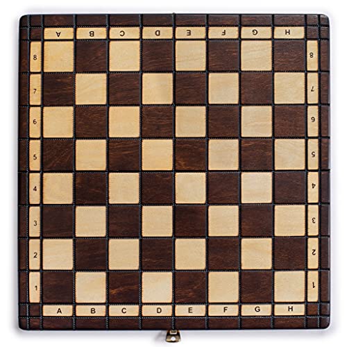 Husaria European International Chess Wooden Game Set, King's Classic - 13.8 Inches Medium Size Chess Set with Handcrafted Chessmen and Felted Folding Board - size: 13.8 Inch Classic