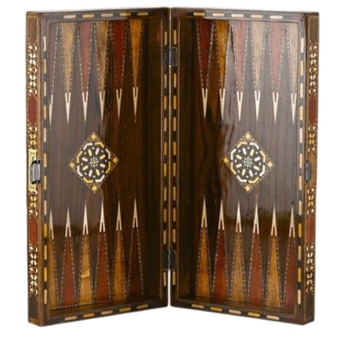 Backgammon Set for Adults 20" – XL Solid Wood Hand-Crafted Game Board | Complete Set | Gift for Dad, Husband, Christmas