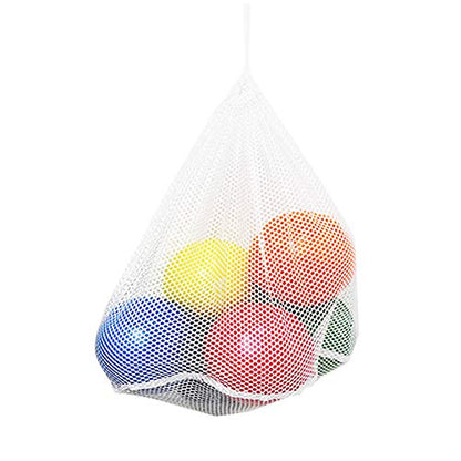 Foam Dodgeball Set - Soft Skin, Low Bounce, Set of 6 with Mesh Storage Bag for Kids and Adults - style: 7 Inch