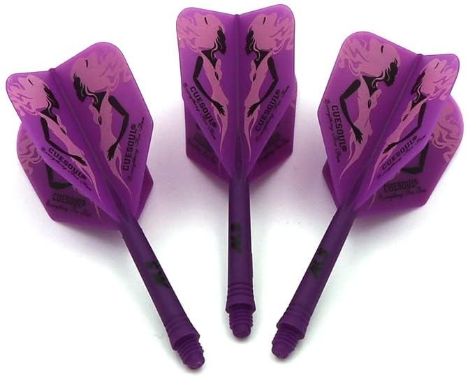 CUESOUL ROST Integrated Dart Flight and Shafts Meduim/Small/Large - color: Purple Beauty, size: Size S-21mm