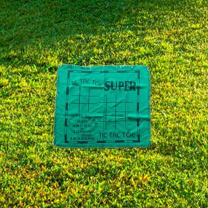 Giant Checkers Board Game Set,Jumbo Toe Game,3 in 1 Game Mat for Kids,Adults,Indoor Outdoor Yard Game Classic, Green
