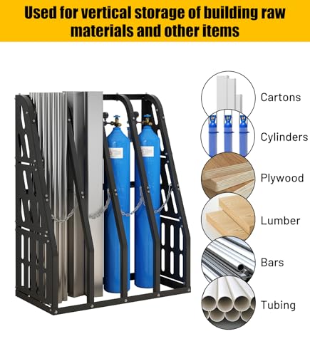 Vertical Bar Rack Standing Steel Vertical Long Parts Industrialized Large Capacity Storage Racks Rugged and Durable for Factories, Warehouses, Garages