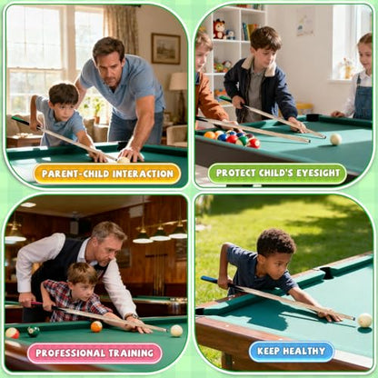 AKLOT Pool Cues Sticks, 57" /36" Billiard Cues Sticks 13/12mm Tip One Piece Wood Pool Cue with 20/12oz Pool Sticks for Adults Beginners Small Spaces Bar - size: 36" 12OZ Kids Pool Cue set of 4