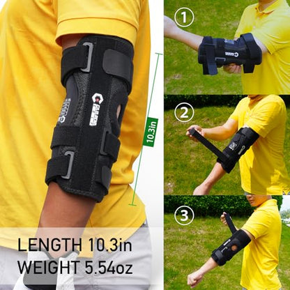 GAIARENA Golf Training Aid Straight Arm Elbow Brace Swing Trainer, Straight Away Swing Trainer Aid to Eliminate Chicken Wing Swing Golf Accessories Practice Equipment Gifts for Men Women Beginner - color: Black