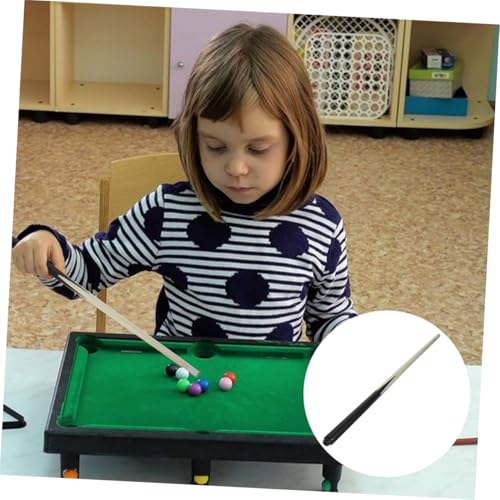 2pcs Short Wooden Billiard Cue for Boys and Girls Snooker Training Stick Comfortable Grip Pool Cue for Beginners Tight Spaces