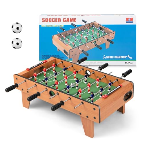 KOTEK 27" Foosball Table, Compact Soccer Table Game with 2 Footballs & Score Keepers, Tabletop Foosball for Kids, Adults, Game Room, Family Night, Arcades, Parties
