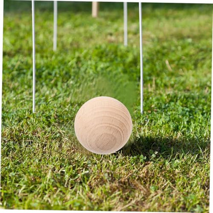 Outdoor Games 5pcs Wooden Croquet Balls Leisure Activity Replacement for Croquet Set Family Gathering