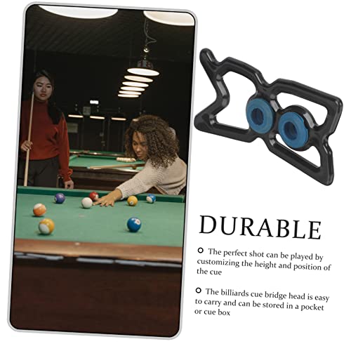 TOYANDONA Portable Pool Cue Holder and Bridge Head Reusable Plastic Rack for Nine Ball Billiards Lightweight and Easy to Install Cue Rest for Pool Table Accessories