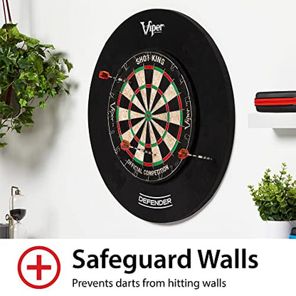 Viper Defender Backboard & Sisal/Bristle Steel Tip Dartboard Bundle - style: Elite