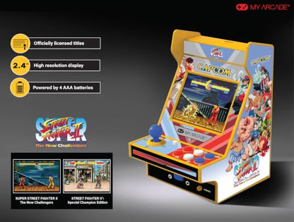 My Arcade Super Street Fighter II Nano Player Pro: Retro Gaming, 2 Games in 1, 4.8" Video Game Collectible - style: Street Fighter