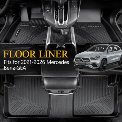 Wailtnb-Mats for Mercedes Benz GLA 2021-2026 Floor Mat Cargo Liner All Weather Floor Liner Car Mat for Mercedes Benz GLA Custom Fit Automotive Full Set Accessories - style: 67|For GLA|2021-2026|Set