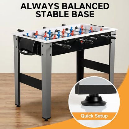42" Foosball Table, Soccer Game Table for Adults with 2 Balls Competition Sized Soccer Table for Home, Office, or Game Room, Family Game Night