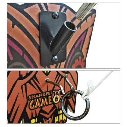 Hook and Ring Toss Game,Ring Hook Games, Outdoor Games,Leisure Games for Adults and Kids,Upgraded Version of The Telescopic Rod,Owl Style