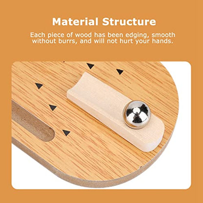 Mini Desktop Bowling Game, Wooden Toy for Children and Adults, Realistic Design Bowling Floor, Adjustable Metal Ball Plate for Aiming, Anti-Stress Desk Toy Presented