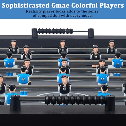 54 Inch Full Size Regulation Foosball Table | Competition Sized Arcade Soccer Game Table for Home, Office or Game Room - Includes 4 Balls, 2 Cup Holders