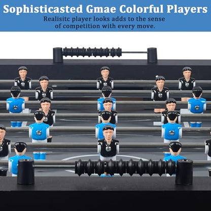 54 Inch Full Size Regulation Foosball Table | Competition Sized Arcade Soccer Game Table for Home, Office or Game Room - Includes 4 Balls, 2 Cup Holders