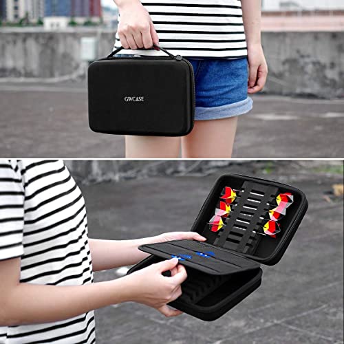 GWCASE Dart Case for Steel Tip and Soft Tip Darts, Dart Carrying Storage Holder Fits for Dart Tips, Shafts and Flights (Box Only)
