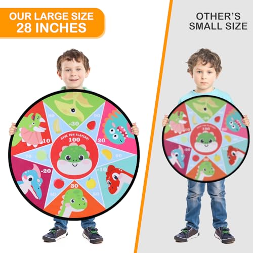 Accmor 28" Large Dart Board for Kids, Kids Dart Board with Sticky Balls, Backyard Indoor Outdoor Games Birthday Gifts for 3 4 5 6 7 8 Years Old Boys Girls