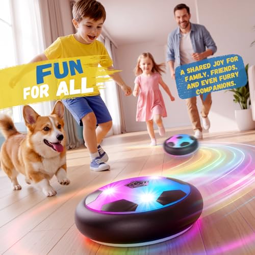 HopeRock Hover Soccer Ball Toys for 3-12 Year Old Boys Girls, Indoor and Outdoor Creative Toys for Toddlers with Foam Bumper, Birthday Gifts for 3 4 5 6 7 8+ Year Old Children's - style: Style B
