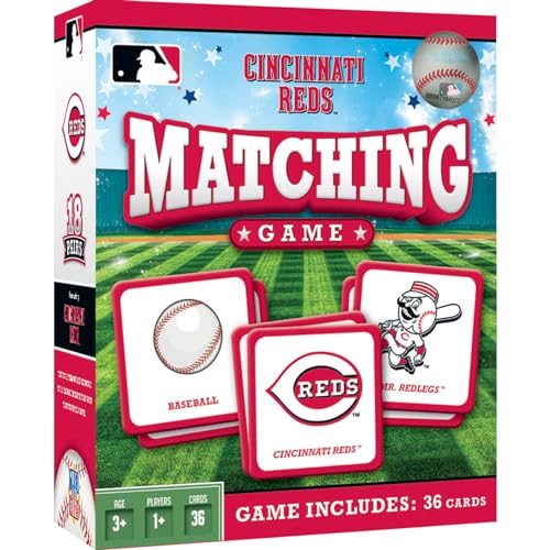MasterPieces Officially Licensed MLB Cincinnati Reds Picture Matching Card Game for Kids and Families