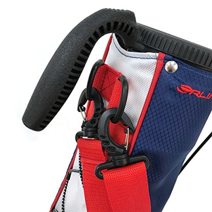 Orlimar Pitch ’n Putt Lightweight Sunday Golf Bag with Stand, Ultra-Light Carry Design, Two-Way Divider Top, Shoulder Strap, Compact Carry Golf Bag for Men & Women - color: USA