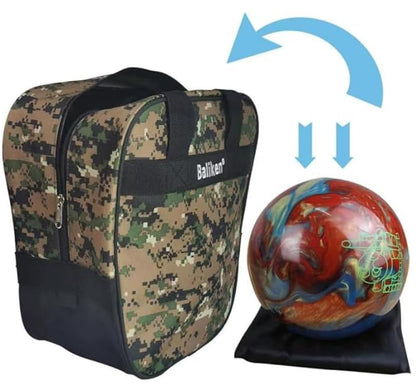 BALIKEN Bowling Single Tote Bag, Durable, Compact and Stylish Durability Easy to Carry Holds One bowling ball - color: FCamo