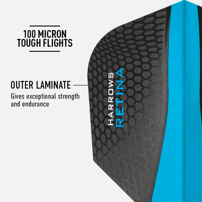 Harrows Retina | Premium Extra Strong 100 Micron Dart Flights in Standard Shape … - color: Aqua