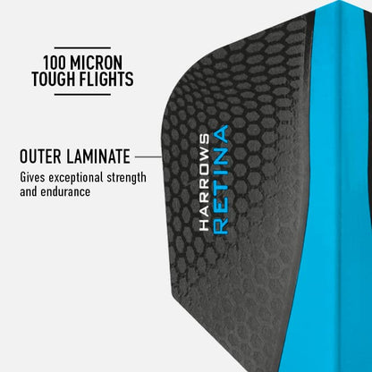 Harrows Retina | Premium Extra Strong 100 Micron Dart Flights in Standard Shape … - color: Aqua