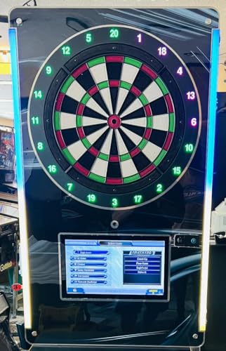 Take Aim Touchscreen Wall-Mount Electronic Dart Board – Coin Operated for Home & Commercial Use