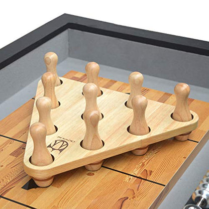 CROWN ME Shuffleboard Bowling Pin Set - style: solid-wood