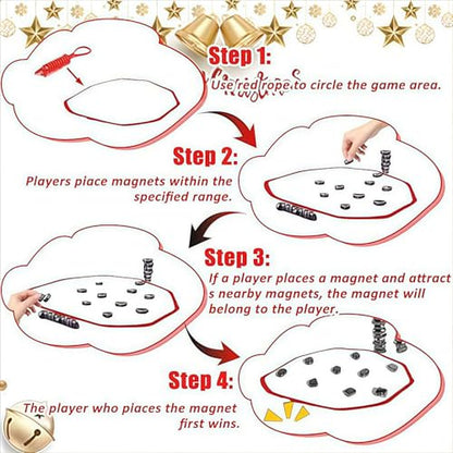 30 piece and Rope Magnetic Chess Game Set - Portable Magnetic Chess Board for Children and Adults, Brain Boosting Strategy Game, Perfect for