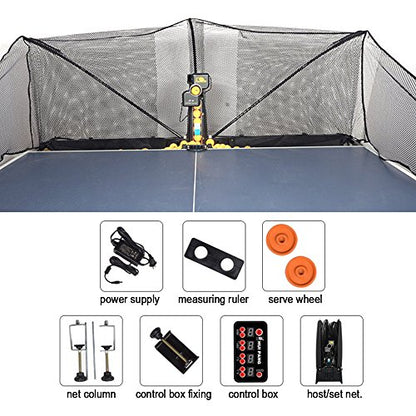 Table Tennis Robot/Ping Pong Ball Machine,Automatic Table Tennis Machine for Training/Tabletop Table Tennis Games with Customize Spin, Frequency, Ball Speed,Landing, Height - color: JT-A-ZZ