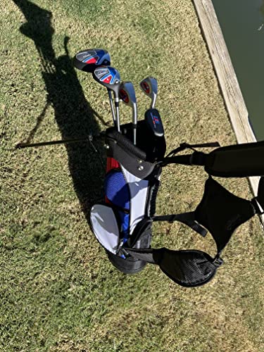 Fingerprints Junior Golf Club Set - Perfect for Junior Golfers - Left-Handed & Right-Handed Options - Complete Set in Multiple Sizes with Driver, Hybrid, 7i, PW, Putter & Stylish Stand Bag - size: Golf Club Set for 45"-52" tall
