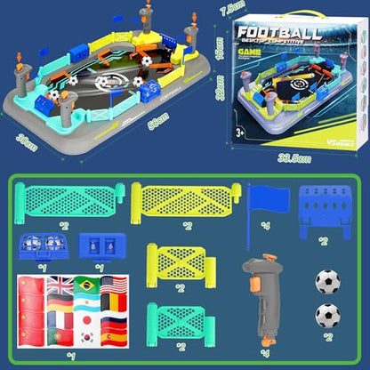 Mini Soccer Board Game for Kids: Foosball Table Game for Boys Age 6 7 8-12 | Family Fun Ages 3-12 Kids Adults - 60-Second No-Tool Setup - Pinball Machine Soccer Toy Birthday Gift for Indoor Outdoor Play