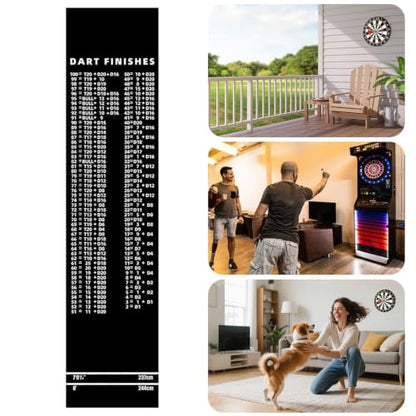 Dart Oche Mat,Professional Dart Rug Non Slip Carpet Mats,Non-Slip Portable Floor Protection-34x300cm - color: C