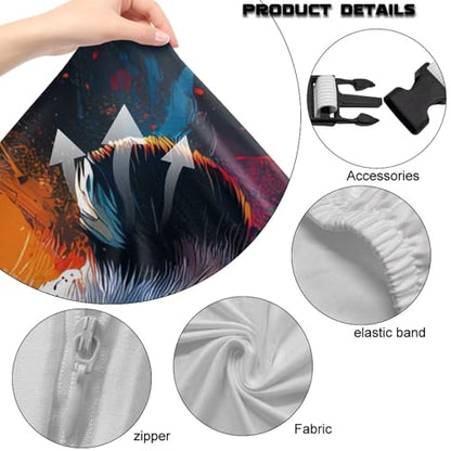 Stretchable Universal Computer Chair Cover with Armrest Covers Cool Panda Armchair Slipcovers High Back Rotating Gaming Chair Covers Protector 4PCS Package, Easy Installation - color: Cool Panda