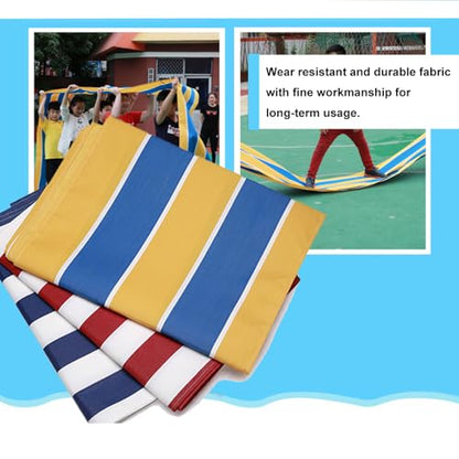 Team Building Activity Mat - Circular Mat for Teenagers Adults Relay Race, Kids Elementary School Field Day Group Teamwork Games, Church Rally, Gym Class Exercise, Family Reunion Fun - color: red-blue-yellow