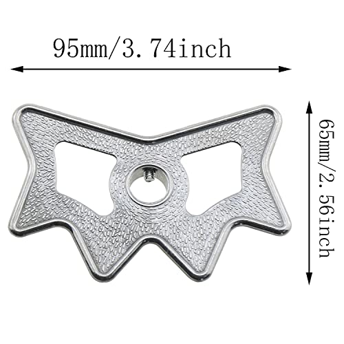 Billiard Bridge Head Silver Tone Aluminum Alloy Billiards Cue Rack Bridge Head Non-Slip Billiards Snooker Pool Cue Rest Bridge Head Holder