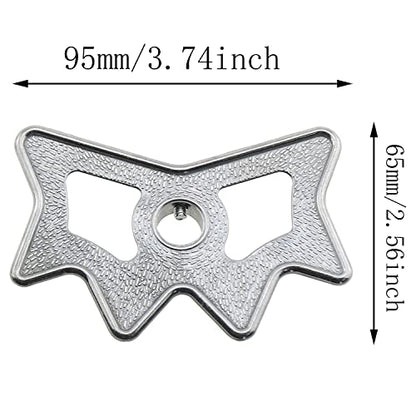 Billiard Bridge Head Silver Tone Aluminum Alloy Billiards Cue Rack Bridge Head Non-Slip Billiards Snooker Pool Cue Rest Bridge Head Holder