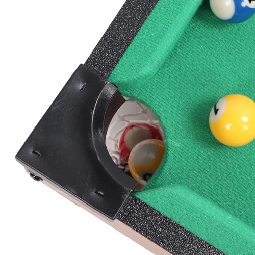Mini Pool Table, Billiards Table for Kids, Tabletop Billiards Set with Sticks & Triangle Rack, for Kids and Family Fun