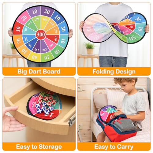 Accmor 29" Large Dart Board for Kids, Kids Dart Board with Sticky Balls, Indoor Outdoor Fun Party Play Game Toys, Boys Toys Gifts for 3 4 5 6 7 8 9 10 11 12 Years Old Boys Girls