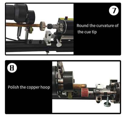 Pool cue lathe,Cue tip shaper,Pool cue repair kit,pool cue lathe machine,Cue Tip Repair Machine - Billiard Cue Shaper Tool,7 in 1 Billiard Cue Stick Repairer, Cue Shaft Cleaning & Maintenance