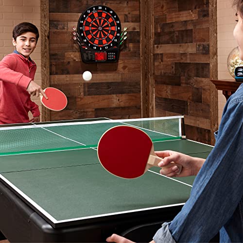 Fat Cat Original 3-in-1 7 Foot Pockey Multi Game Table, Air Hockey Table, Pool Table, and Table Tennis Combo with Accessories - color: Grey