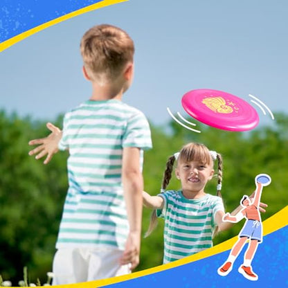 Frisbee Go 2 Pack Flying Disc, 9 Inch Lightweight Toy Set for Beginners Outdoor Beach Park Backyard Game - 70g