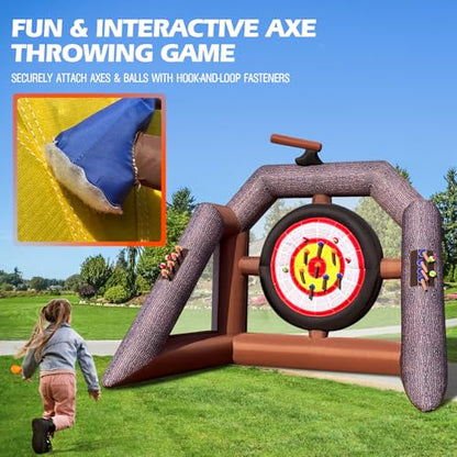 OZIS Inflatable Axe Throwing Game ，Inflatable Ball Toss Target Dart Board for Backyard School Team Birthday Party Events Outdoor Indoor - size: Single Target