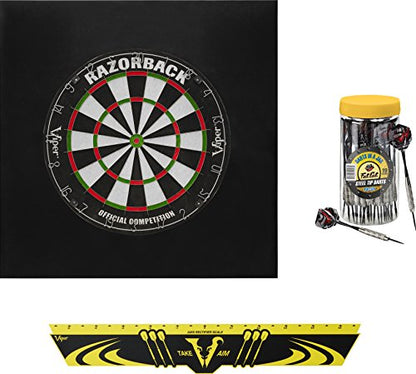 Viper Defender II Backboard & Sisal/Bristle Steel Tip Dartboard Bundle - style: Elite